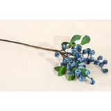 Artificial Flowers California Faux Blueberries Artificial Blueberry Stems For Decorating Blueberry Picks Fruit Fake Silk Flowers Home Decorative Party Wedding (20 Pack)