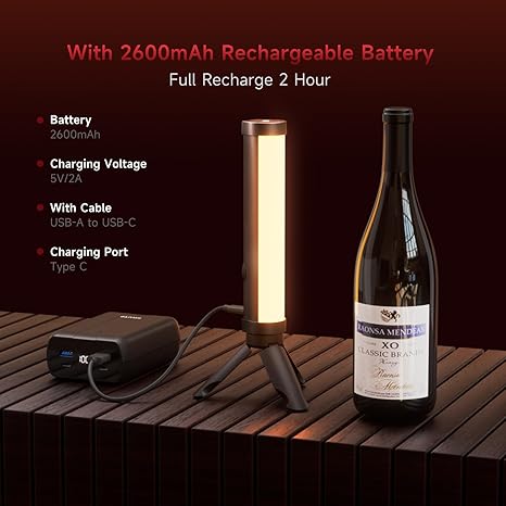 Mini RGB Tube Light LED Video Wand Rechargeable Magnetic Handheld Light Stick for Vlog YouTube