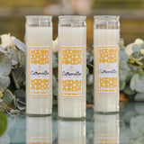 Citronella Candle - Citronella Scented Devotional Glass Jar Candles Ivory - 2X8 Inch - 6 Pack - Outside Candles For Garden Yard Balcony, Summer Camping