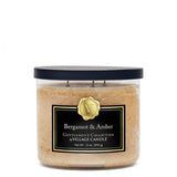 Bergamot & Amber Glass 3-Wick Bowl, Scented Candle, 14 Oz., Brown