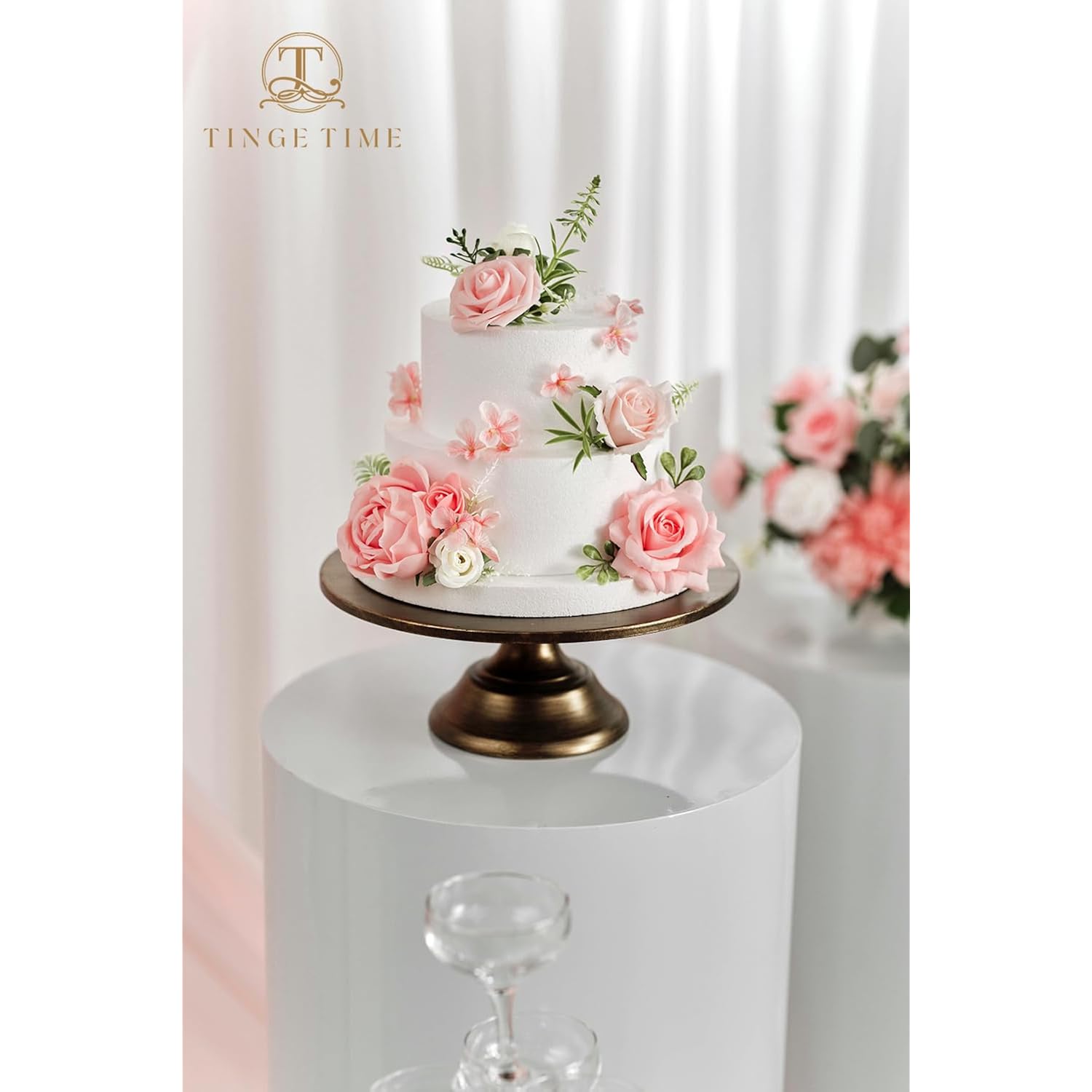 Peach Pink Rose Flowers, 26Pcs Artificial Flower For Decoration Fake Rose With Stem For Diy Wedding Bouquets, Centerpieces, Bridal Shower, Party, Flower Arrangements Decorations