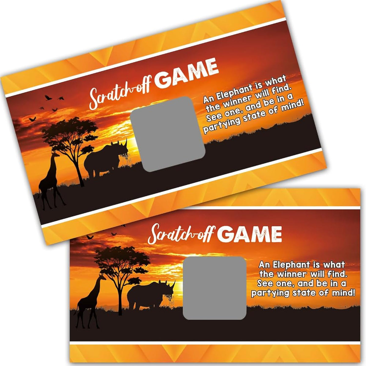 50 Pack Partying State Of Mind Scratch Off Cards, Jungle Dusk Scratch Card For Safari Baby Shower, Tropical Rainforest Birthday Party Supplies, Lottery Game Raffle Tickets For Group Activity
