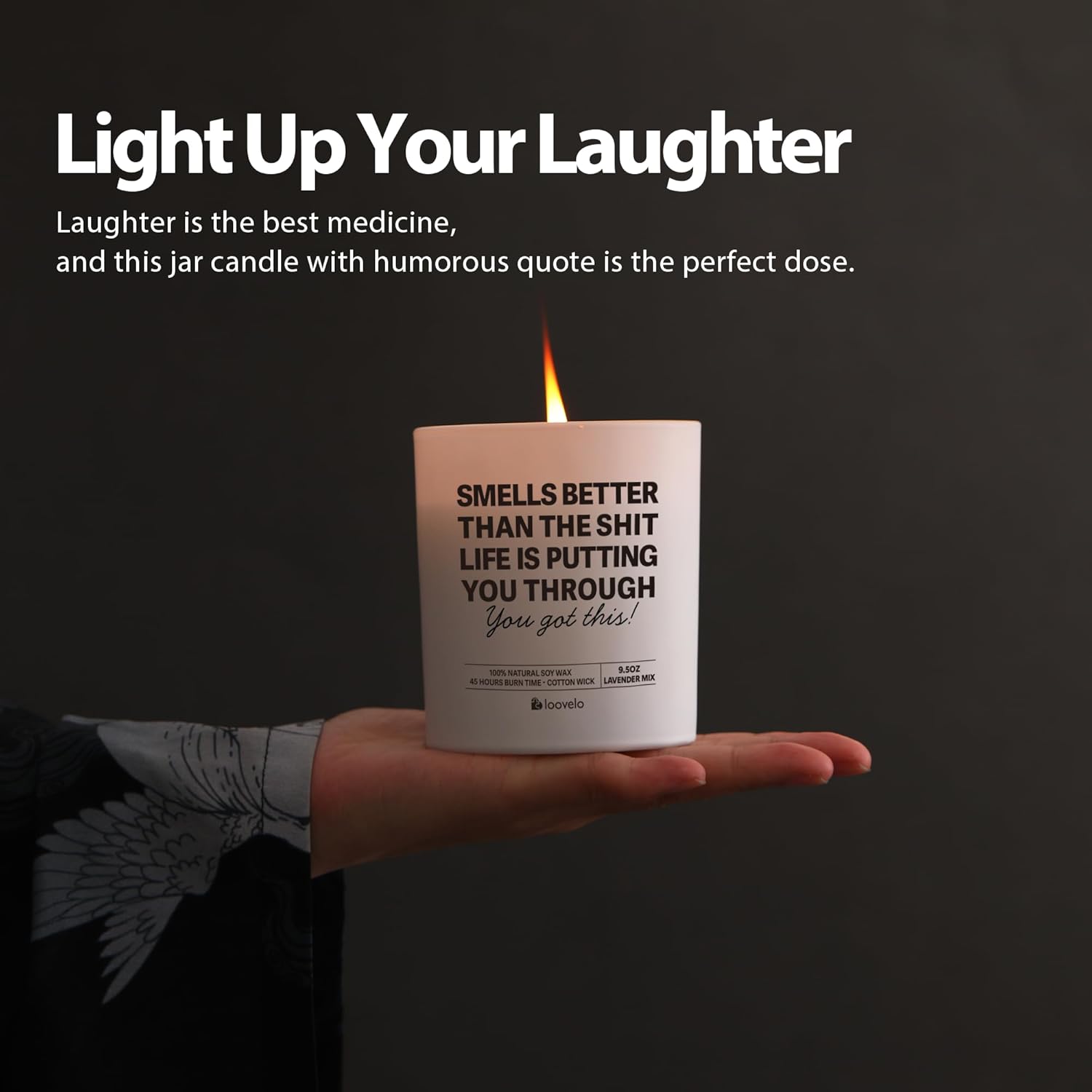 Smells Better Than The Shit Life Is Putting You Through Inspirational Gift Encouragement Gifts Friendship Recovery End Of Chemo Scented Candle Home Office Jar Candles Sage Floral Lavender Scent 9.5 Oz