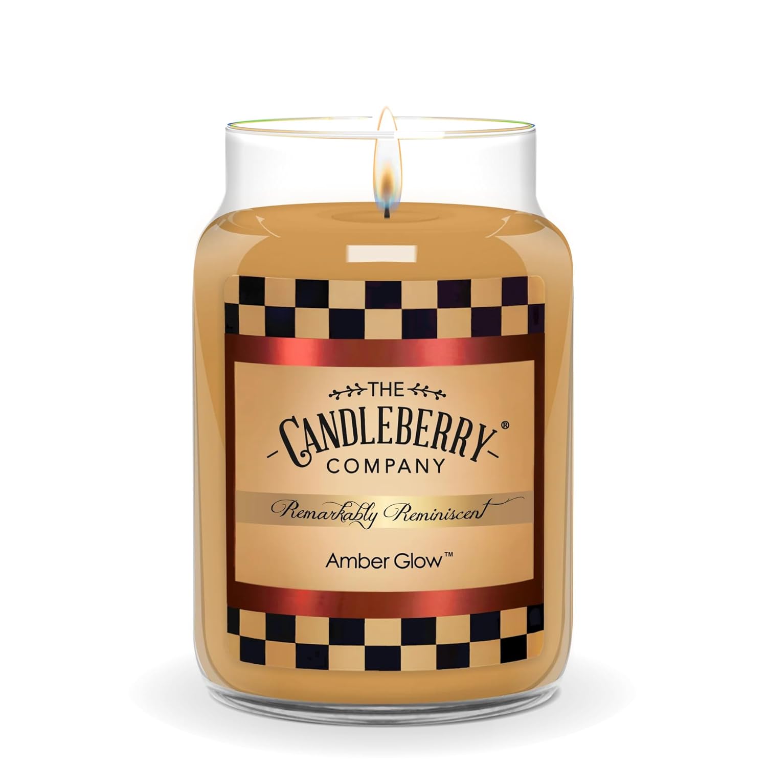 Candleberry Candles Fall And Winter Scents | Strong Fragrances For Home | Hand Poured In The Usa | Highly Scented & Long Lasting | Large Jar (Amber Glow)