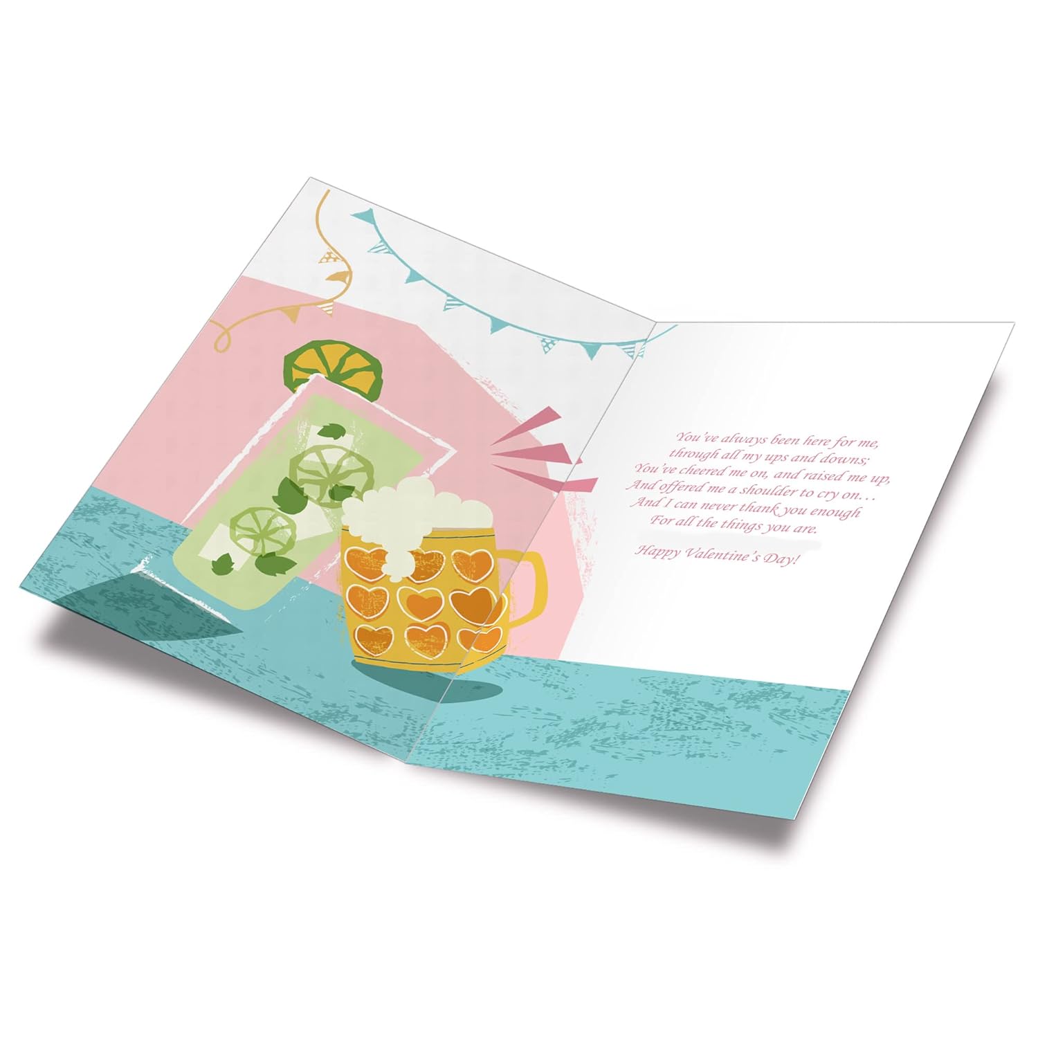 Friend Valentine'S Day Card, Made In America, Eco-Friendly, Thick Card Stock With Premium Envelope 5In X 7.75In, Packaged In Protective Mailer