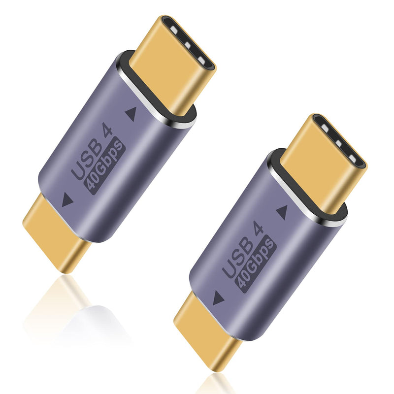 Type C Male To Type C Male Adapter, 40Gbps Usb Type C Adapter Support 8K@60Hz