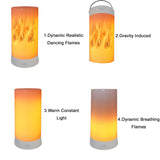 Led Flame Effect Lantern Light Usb Rechargeable Flameless Candle 4 Modes Remoted Flickering Flame Effect Mood Light Flameless For Holdiday Halloween Christmas Party Bar Decor Birthday Gift (1 Pack)