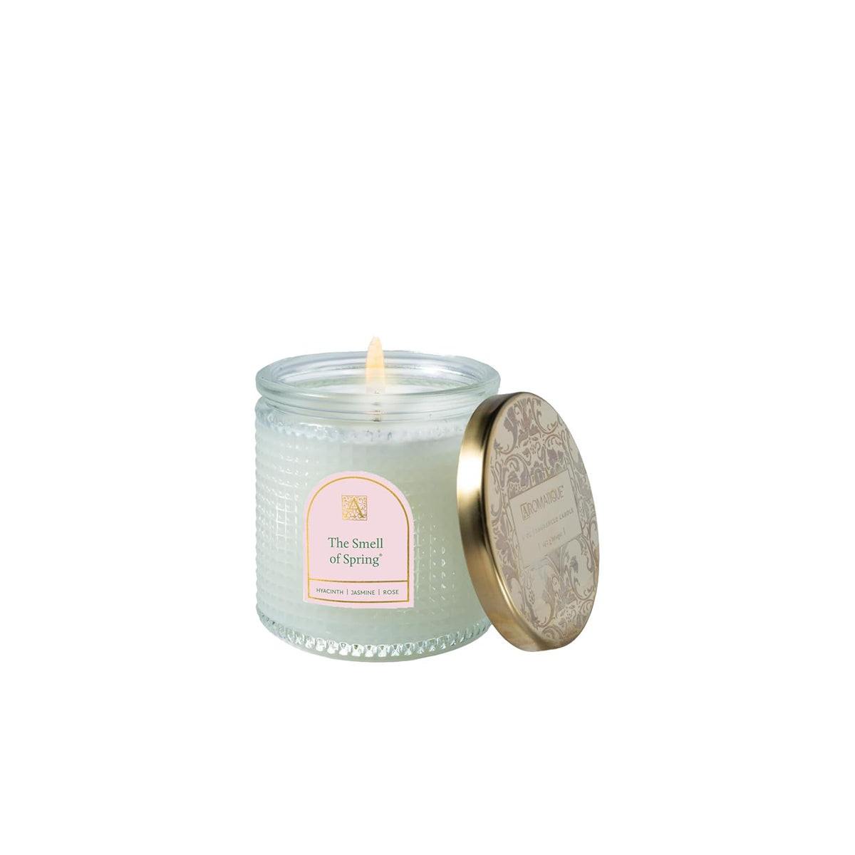 Smell Of Spring 5.5 Oz Textured Glass Candle By (1)