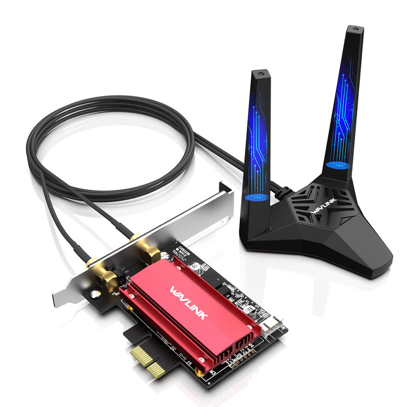 WAVLINK AX3000 PCIe WiFi Adapter, Next-Gen WiFi 6E Tri-Band with Bluetooth 5.2