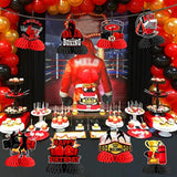 8 Pieces Boxing Birthday Honeycomb Centerpieces - Boxing Match Birthday Party Decorations Red Black Gold, Boxer Gloves Platform Table Decor For Wrestle Fitness Fight Sports Party
