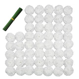 Artificial Carnation Flower, 50Pcs Silk Faux Flower Heads With Stem, For Diy Wreath, Wedding Decor, Handmade Flowers, Table Centerpieces, Home Decor, Baby Shower, Graduation Decor (50, White)