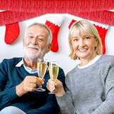 10 Pack 10 Feet Red Foil Fringe Garland Metallic Tinsel Streamers Banner Wall Hanging Curtain Backdrop For Parade Floats, Bachelorette, Wedding, Birthday, Halloween, Christmas Party Decorations