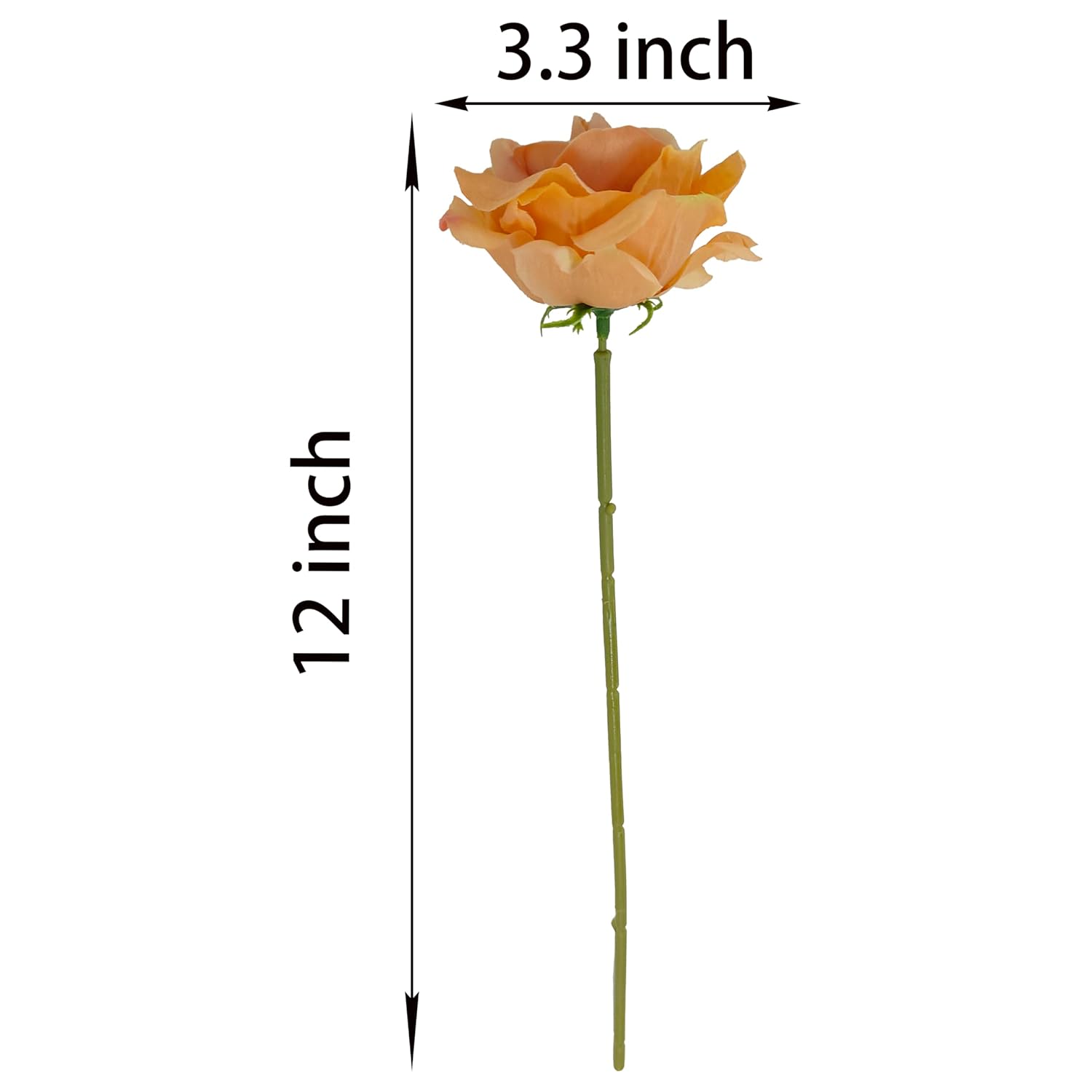Artificial Satin Rose Flower Heads,48 Pcs Silk Rose Heads With Stems,3.3'' Rose Artificial Flowers Bulk,Artificial Rose Flower Heads For Diy Crafts Bouquet (48, Toffee)