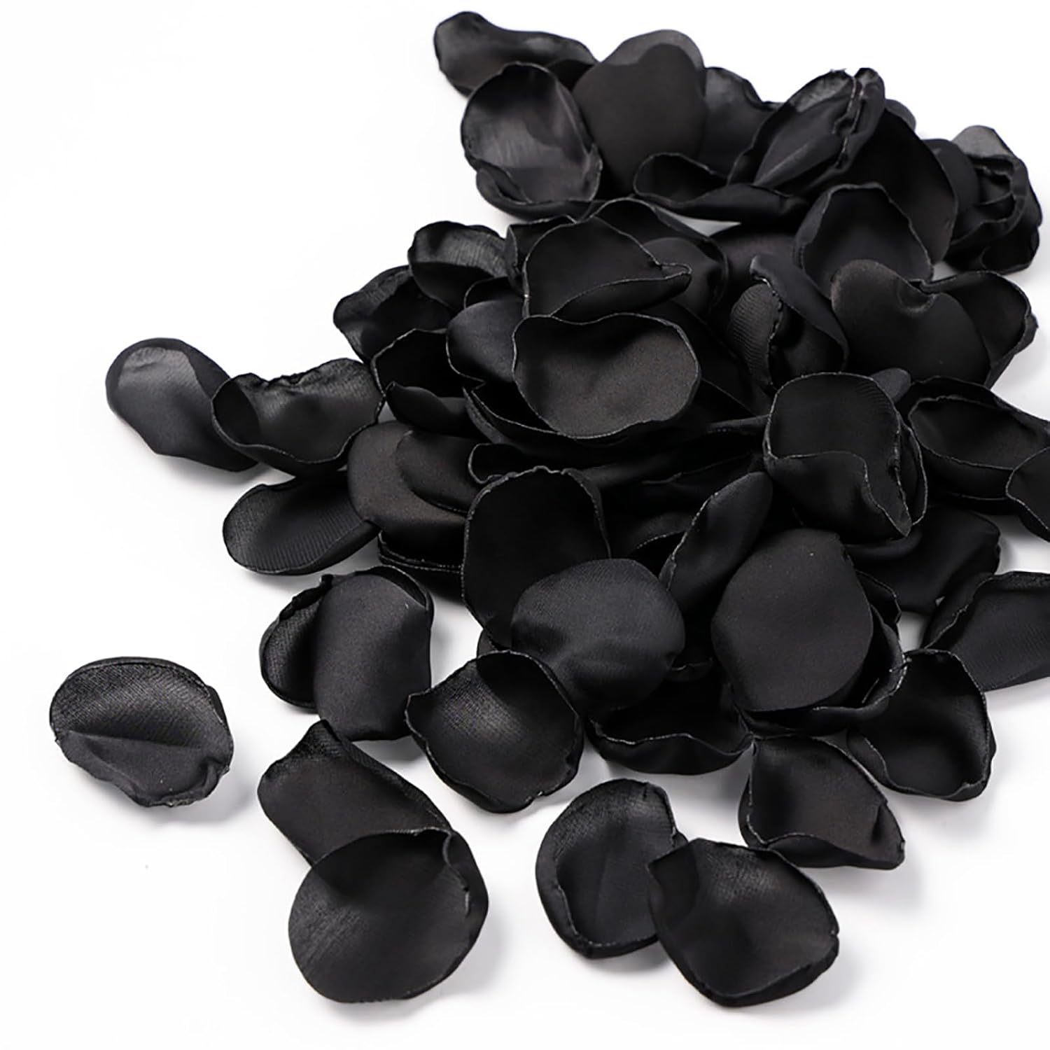 200Pcs Artificial Flower Petals Silk Rose Flower Petals For Valentine'S Day,Flower Petals To Throw At Wedding, Flower Girl, Dinner Table Centerpieces(Black)