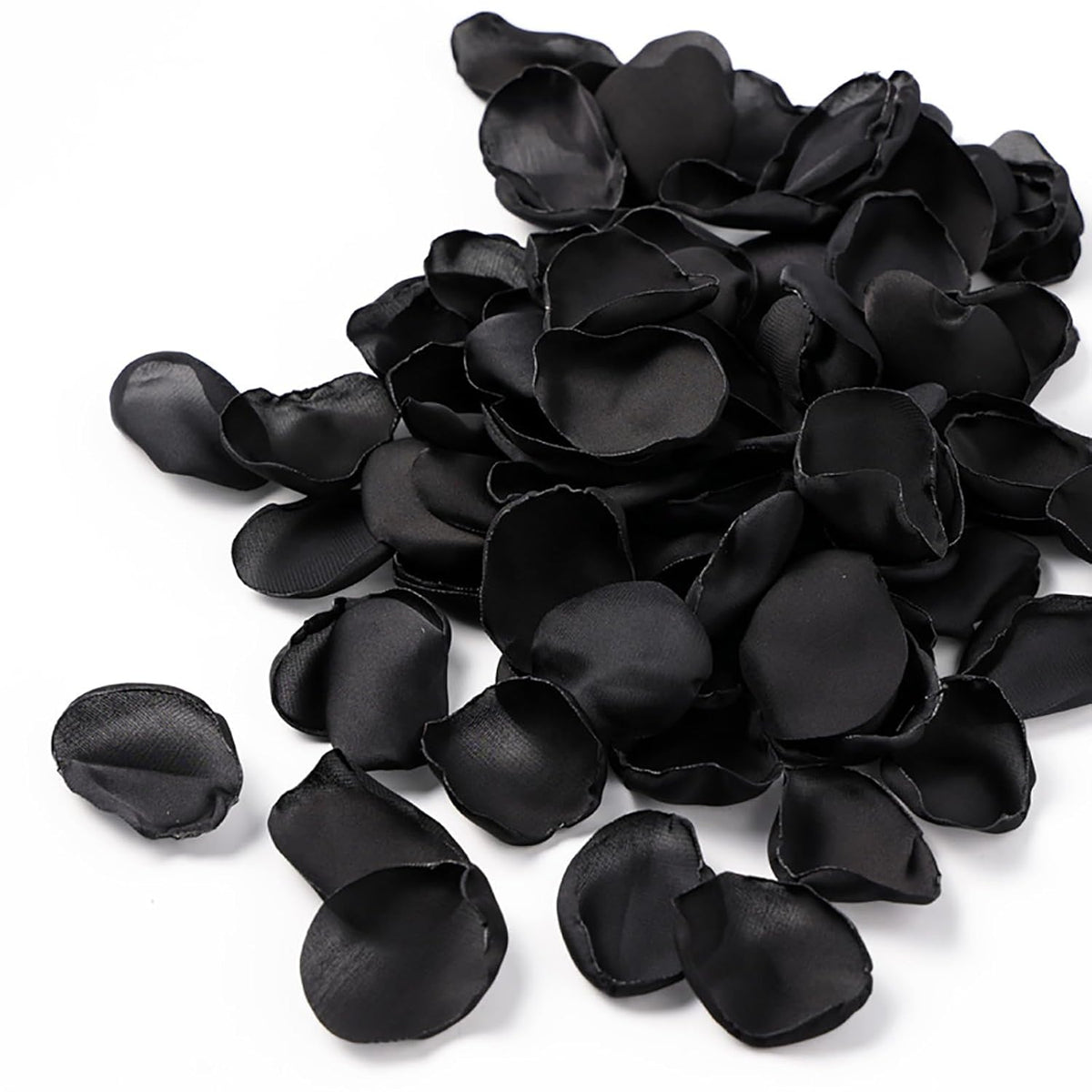200Pcs Artificial Flower Petals Silk Rose Flower Petals For Valentine'S Day,Flower Petals To Throw At Wedding, Flower Girl, Dinner Table Centerpieces(Black)
