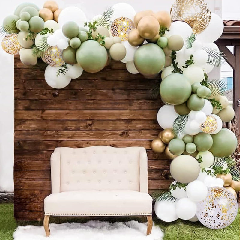 Sweet Baby Co. Sage Green Balloon Garland Kit For Neutral Arch With Ma