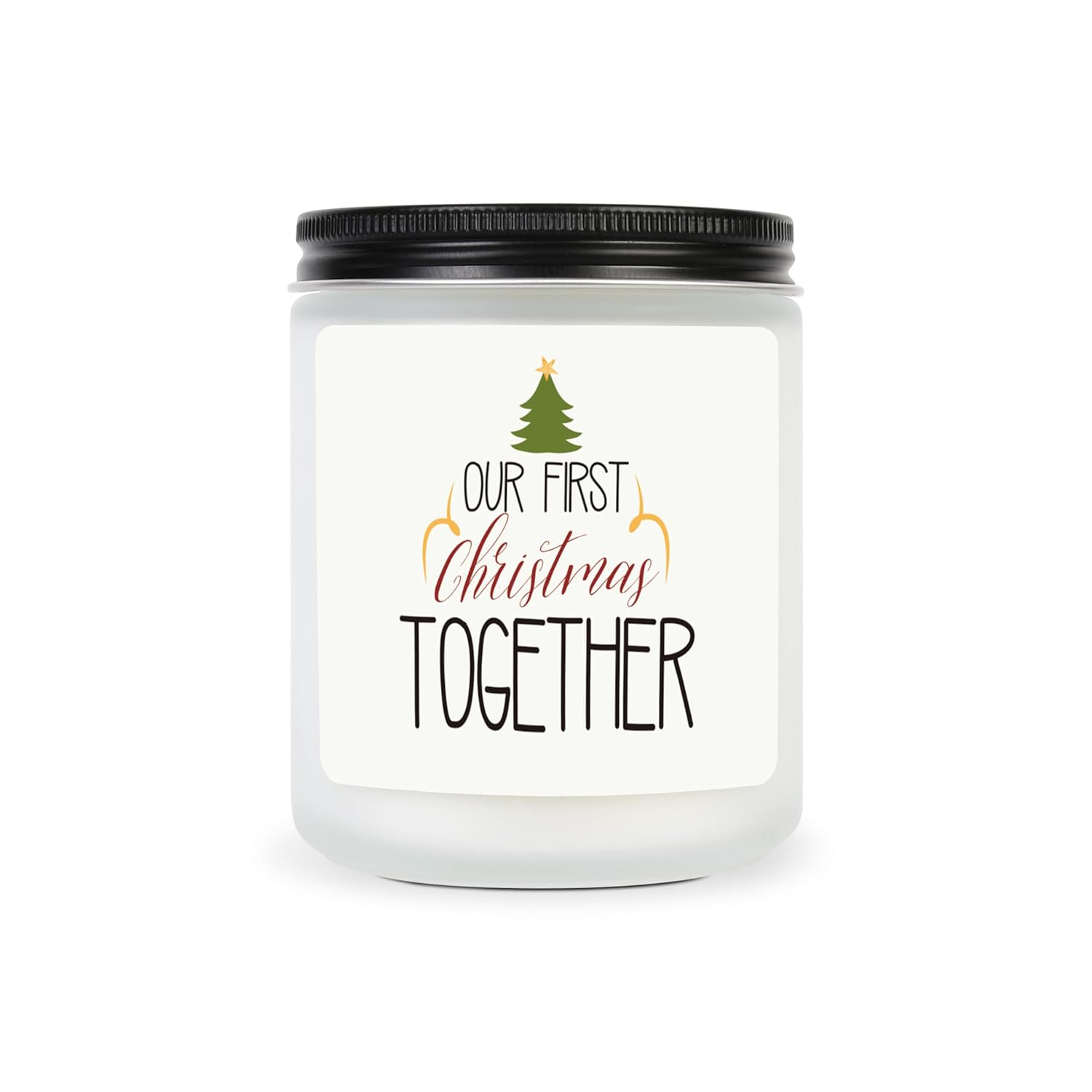 First Christmas Together Gifts For Couple, Scented Candles For Boyfriend Girlfriend 1St Christmas Keepsake 2025, Anniversary Birthday Gift Stocking Stuffers Candle For Him Her (Teakwood&Tabacco)