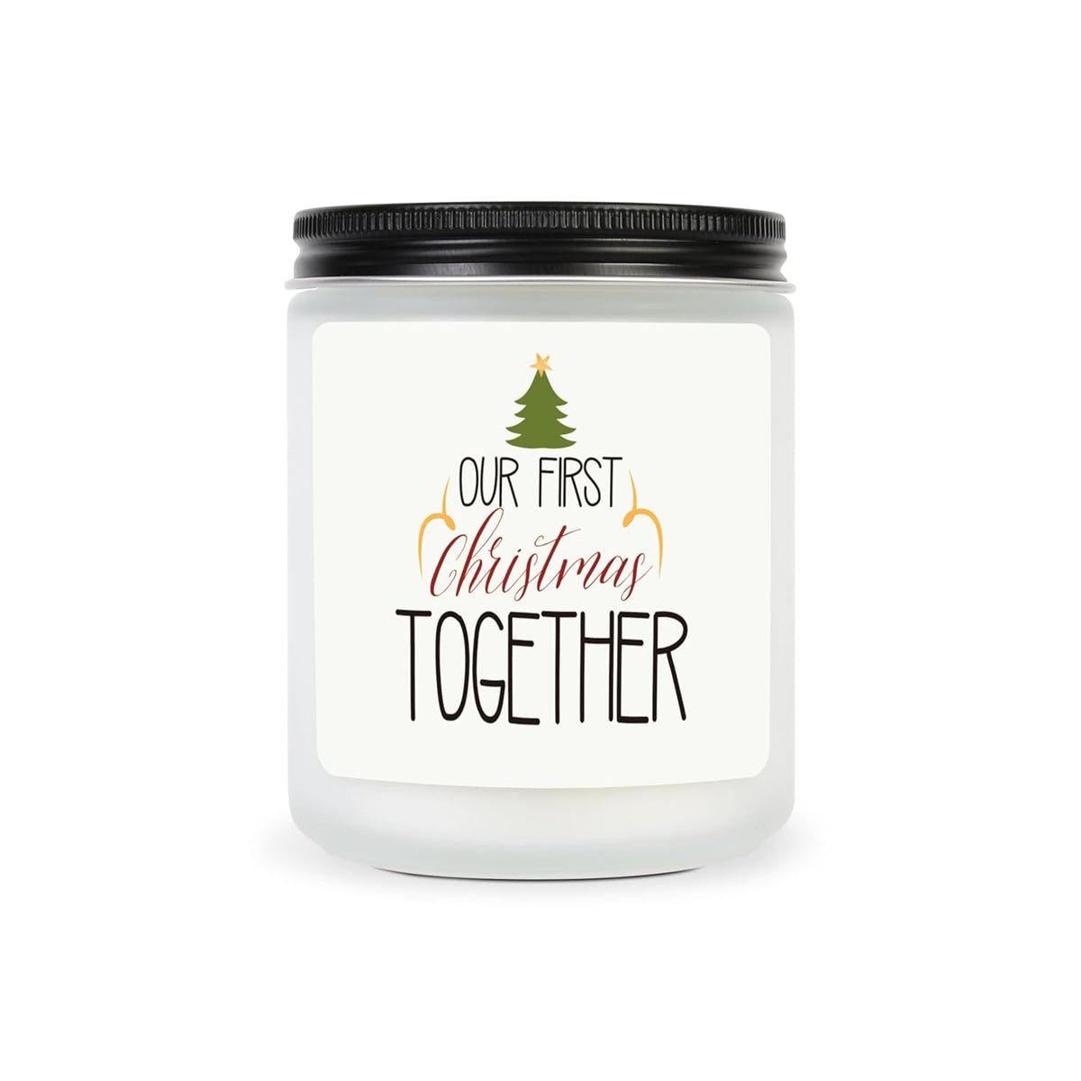 First Christmas Together Gifts For Couple, Scented Candles For Boyfriend Girlfriend 1St Christmas Keepsake 2025, Anniversary Birthday Gift Stocking Stuffers Candle For Him Her (Teakwood&Tabacco)