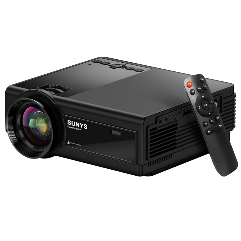 Mini Projector With Wifi And Bluetooth, 12000L Native 1080P Projector 4K Suppo