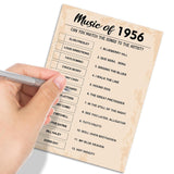 70Th Birthday Party Games, Music Of 1956 Games, Birthday Party Supplies For Adults, Fun 1956S Party Game?Pack Of 30 Cards