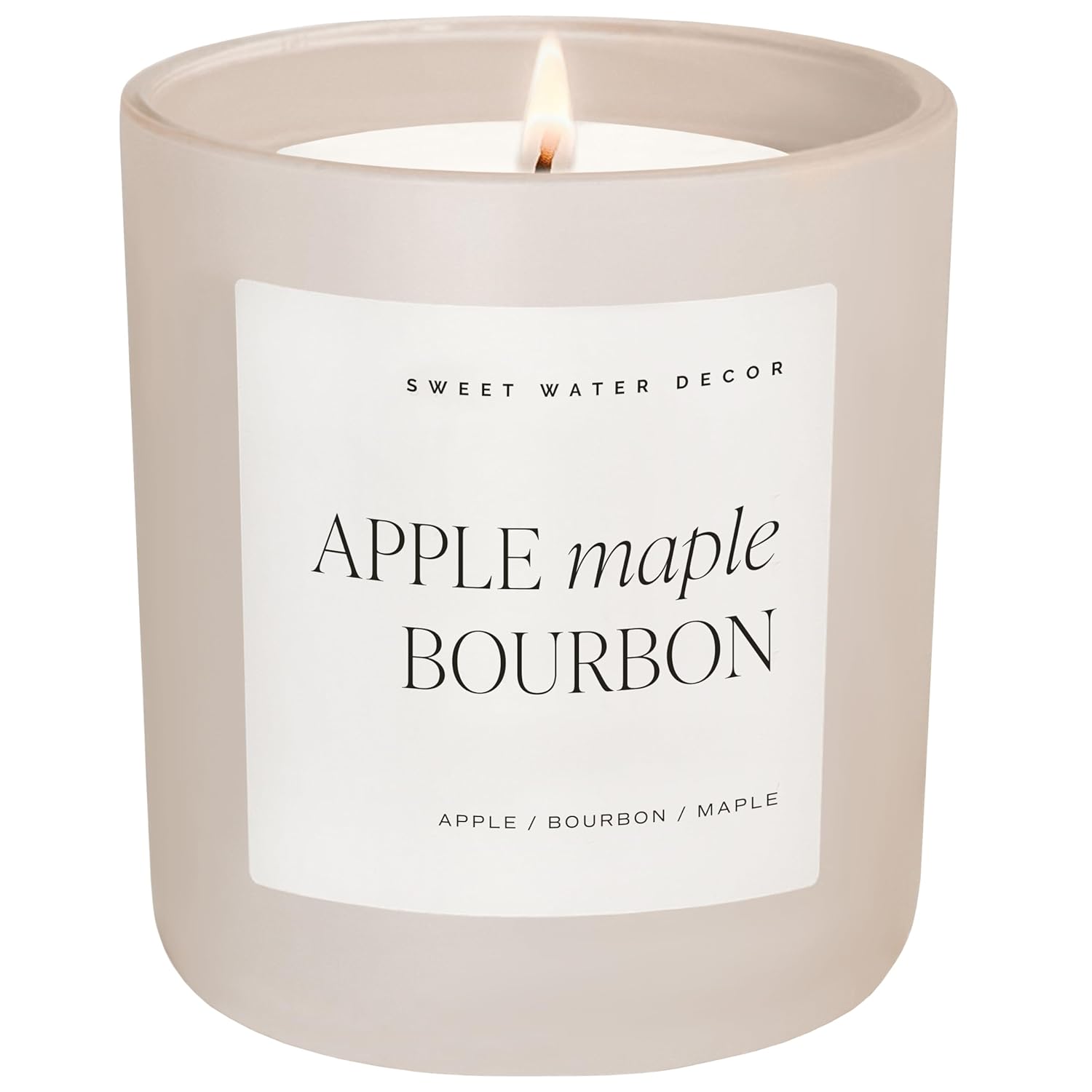 Autumn Candle For Home, Scented - Apple Maple & Bourbon - Long Lasting 70 Hours Burn Time Candle Soy Wax - Decorative Candles Scented For Fall - Designed In Usa 15Oz