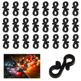 Plastic Gutter Hooks, S Clips For Christmas Lights, Outdoor Decorations (60, Black)