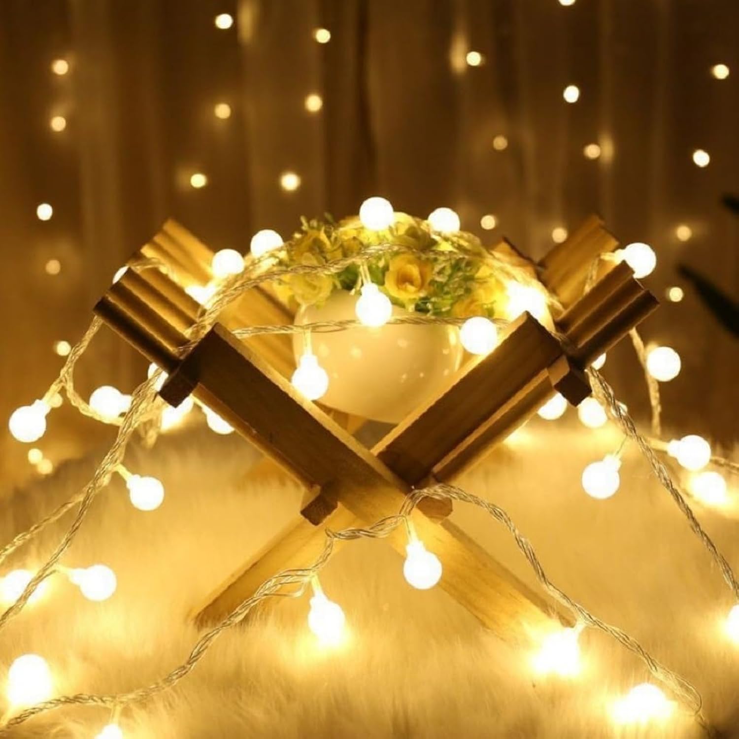 Globe Usb String Lights, 20Ft 40 Led Globe Usb Powered Fairy Lights Warm White For Party Birthday Christmas Home Decorat