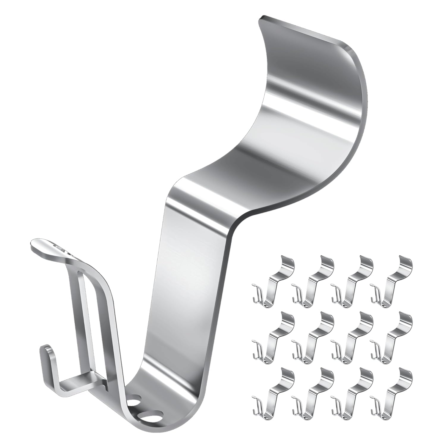 12 Pack Vinyl Siding Hooks For Lights, No Hole Heavy Duty Siding Clips For Hanging Wreaths, String Lights, Porch Sign, Christmas Decor And Plant Hooks