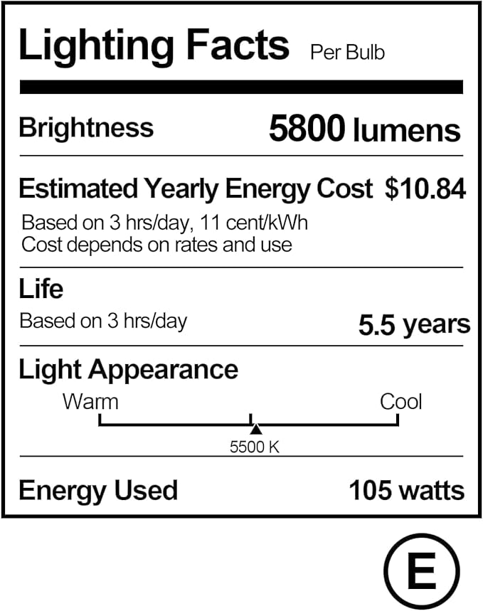 2 Pack 105W Full Spectrum CFL Light Bulbs 5500K Daylight Spiral Softbox Photography Studio Lighting