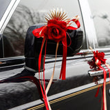 13Pcs Car Decorations Set With Suction Cups - Wedding Party Flower Kit - Artificial Rose Flowers For Car Decor