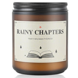 Rainy Chapters Scented Jar Candle - 100% Soy Wax Aromatherapy Candle With Juniper & Cedar Notes, Long-Lasting Fragrance For Home, Relaxation Romantic Ambience (4Oz, 20-Hour Burn Time)