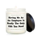 Funny Boss Gifts For Women, Men, Lavender Scented Candle, Boss Lady Gifts For Women, Birthday, Christmas & Appreciation Present For Boss Lady, Female Bosses, Manager(7Oz)