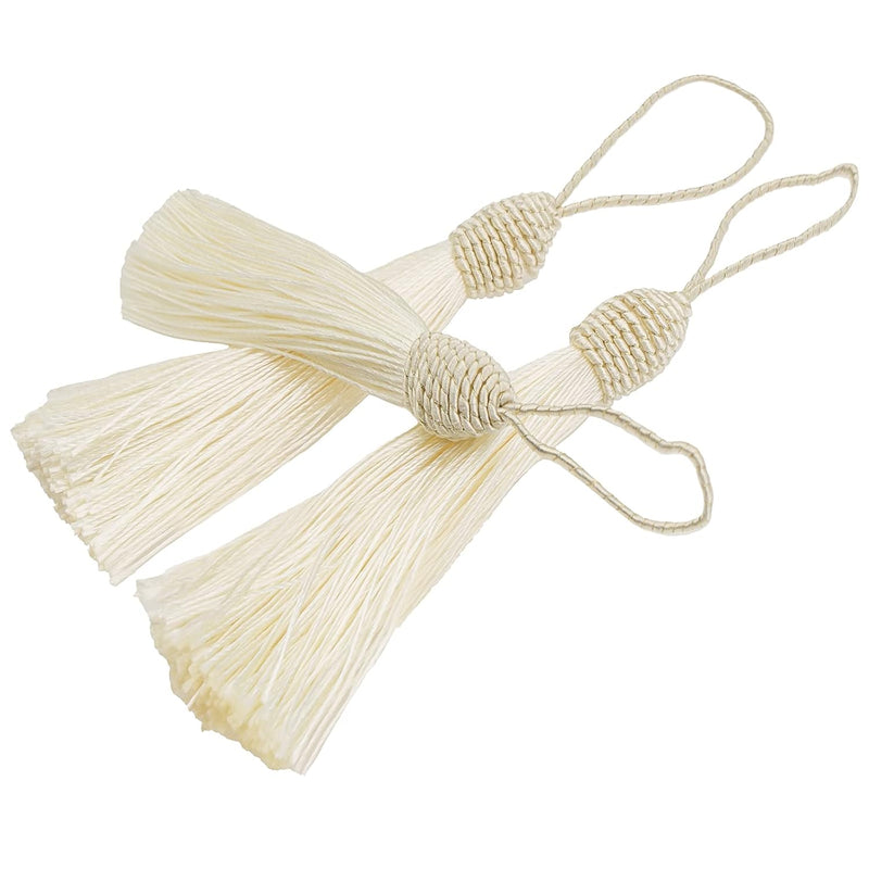 Bookmark Tassels 20Pcs 15Cm/6 Inch Cream Tassels With Pineapple Head Sewing Ta