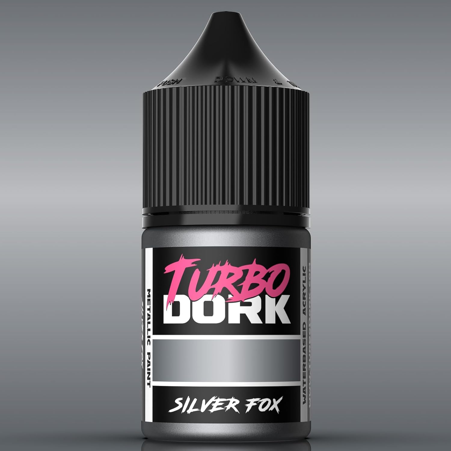 Silver Fox Metallic Acrylic Paint 22Ml Bottle - Water-Based Non-Toxic Metallic Finish Paint