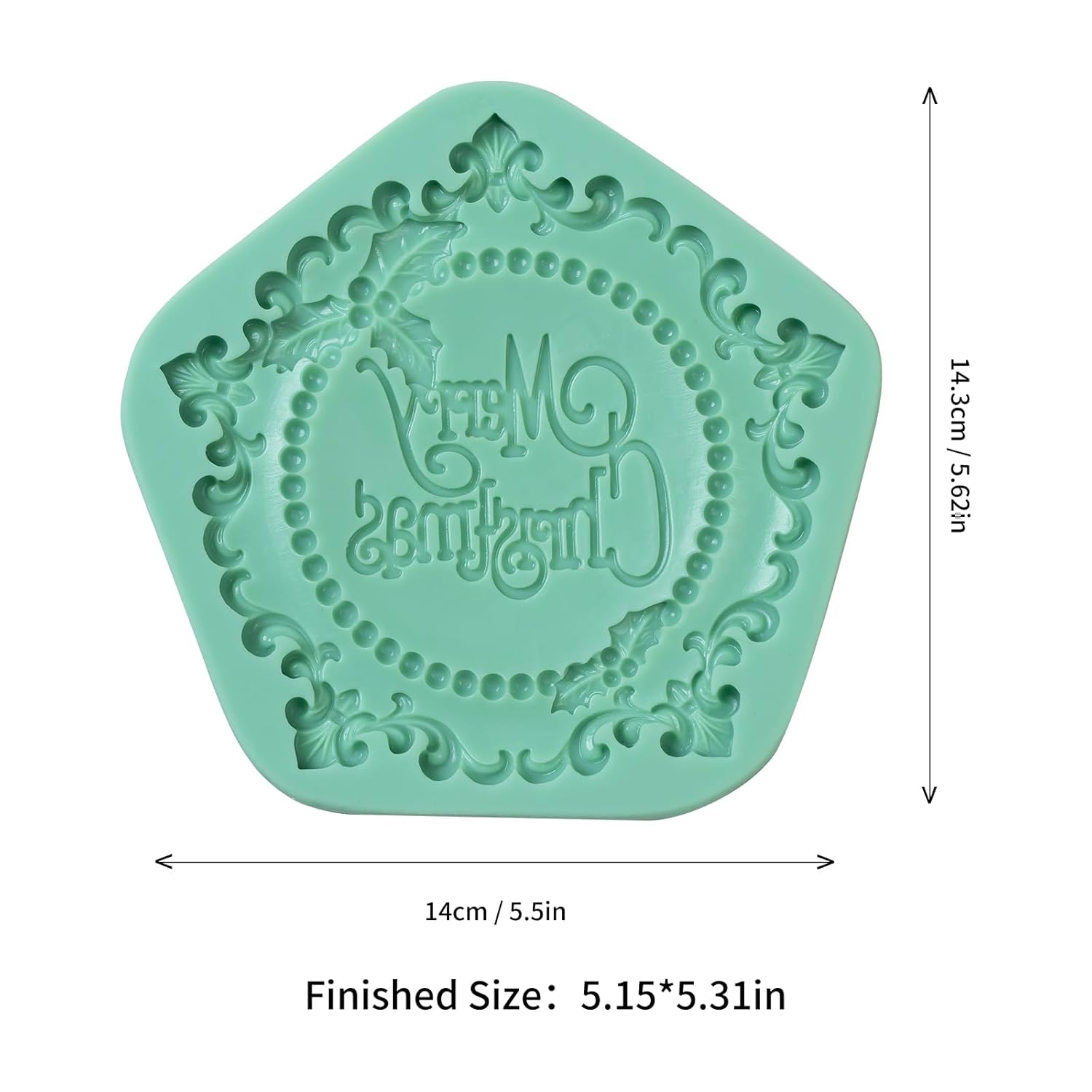 Christmas Fondant Molds Set,Christmas Reindeer Chocolate Candy Mold Holly Leaves Sugar Craft Molud For Baking Cake Decorations?Christmas Wreath?