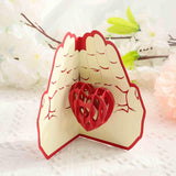 Mother'S Day Card 3D Pop Up With Hands Holding Heart - Luxury Unique Handmade Greeting Card For Mom, Grandma, Stepmom, Wife- Red Heart Shape Touching Keepsake Gift With Envelope & Poem Insert