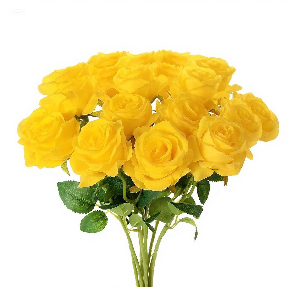 Yellow Roses Artificial Flowers 15 Pcs, Fake Roses Silk Flowers With Long Stems, Faux Rose For Wedding Centerpieces, Home Decor, Indoor Floral Arrangements, Party Decor, Diy Bouquet (Yellow)