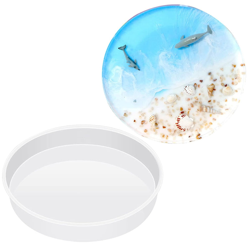Large Resin Molds 14 Inch Round Silicone Molds For Table, Round Stool, Epoxy Resin Casting Molds For Big Tray, Clock, Resin Art, Gifts