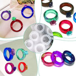 3 Pcs Epoxy Resin Ring Mold, Silicone Ring Molds Diamond Jewelry Mold With Round And Rhombic Face Different Sizes Ring Jewelry Resin Casting Mold For Pendants And Crafts Making