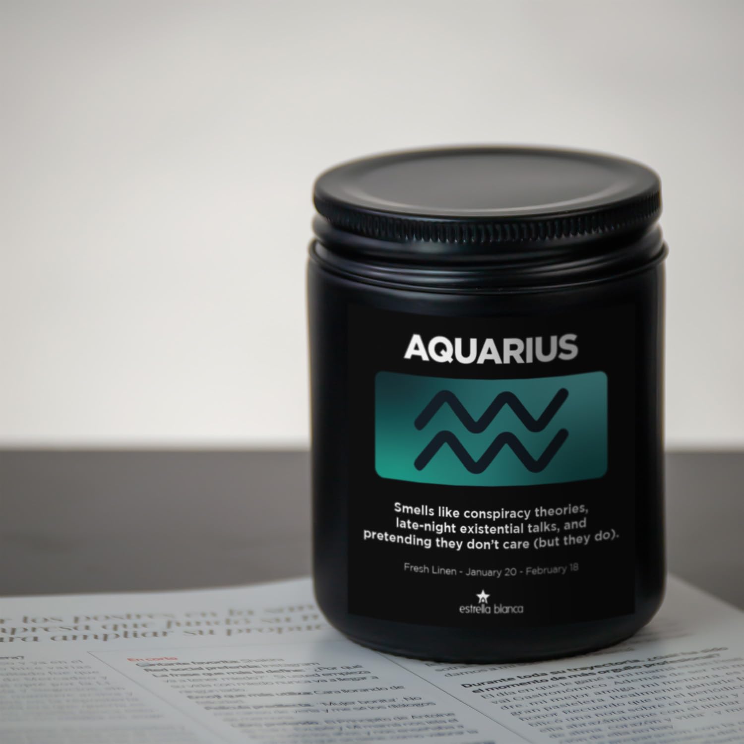 9Oz Aquarius Gifts January February Birthday Astrology Gifts For Women, Candles For Women Scented Candle For Home, Soy Wax, For Zodiac Birthdate, Zodiac Candles