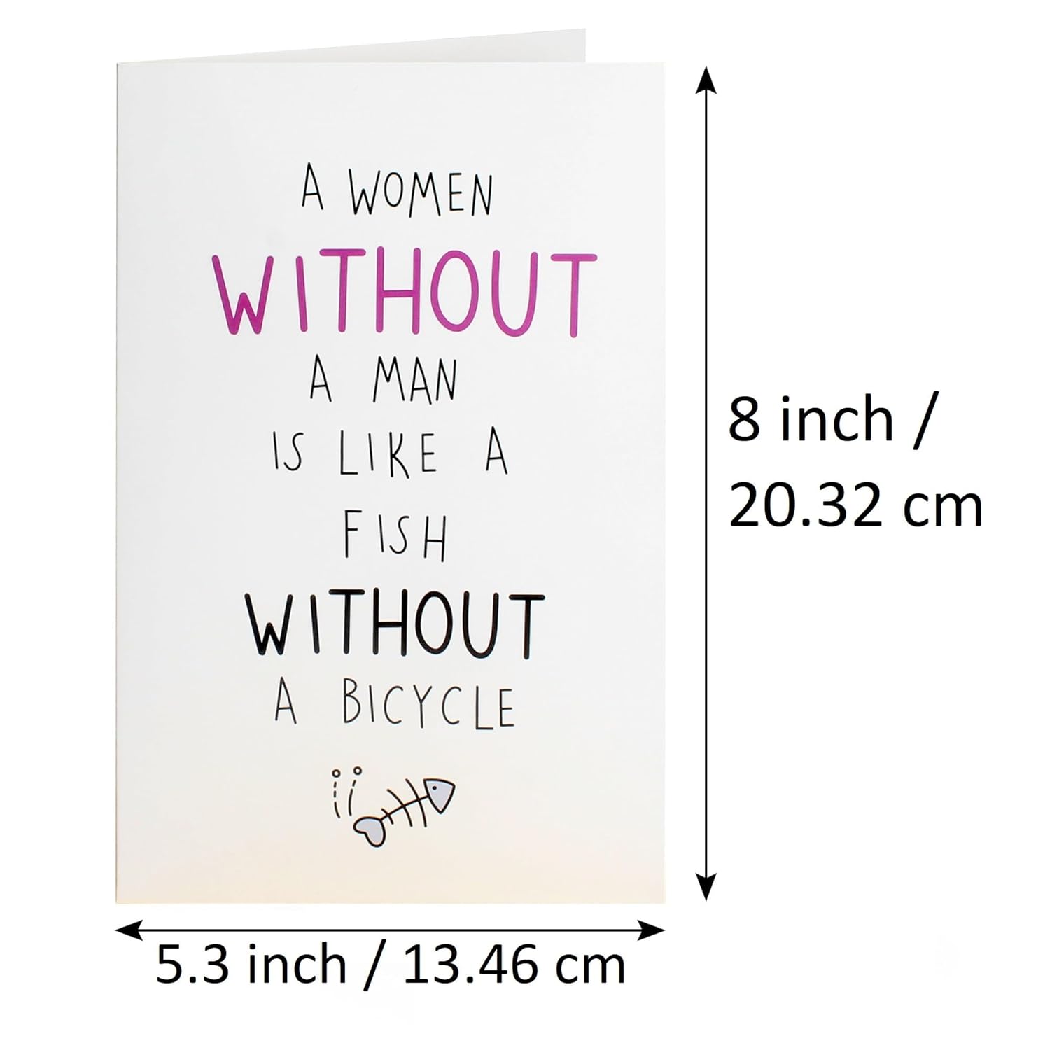 Humor Greeting Gift Card For Her-Funny Greeting Cards For Women With Kraft Envelope