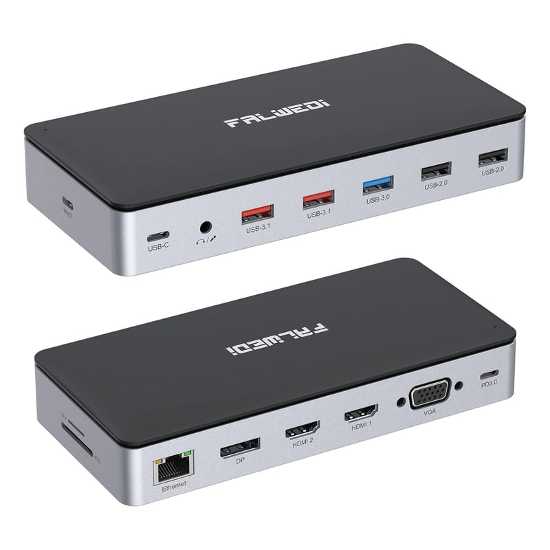 Usb C Laptop Docking Station, 15 In 1 Dock With 4K Triple Display Multiport Ad