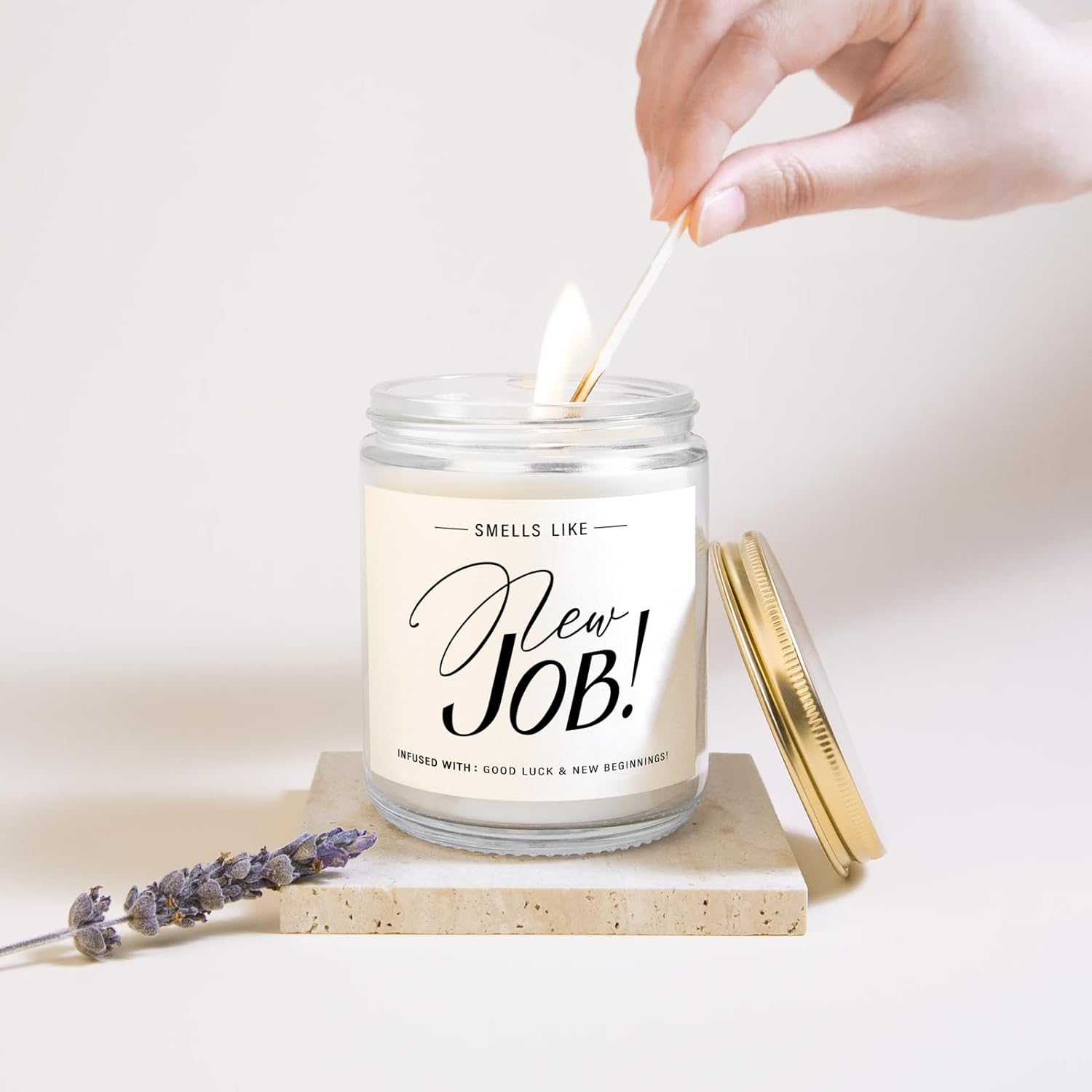 New Job Gifts For Women, Congratulations Gift For Women - Lavender Scented Candles, New Beginnings Gifts, Farewell Presents, Goodbye Going Away Gift For Coworkers, Friends, Teachers, Nurses, Boss