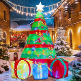 7 Ft Christmas Decorations Inflatables Tree Outdoor Blow Up Yard Gift Box With Built-In Leds For Indoor Party Garden Law