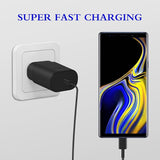 2 Pack 25W USB C Fast Charger with 6FT USB C Cable for Galaxy S26 S25 S24 iPhone 17 16 15 Black