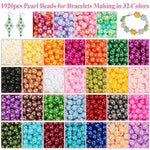 Pearl Beads For Jewelry Making, 32 Colors Round Pearls With Holes, 2000 Pcs 6Mm Handcrafted Colorful Loose Spacer Beads For Diy Craft Bracelet Necklace Earrings