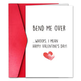 Witty Valentines Day Card For Him, Hilarious Husband Valentine’S Day Card Gift Idea, Bend Me Over Funny Valentines Day Card For Boyfriend Men