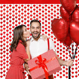 Valentines Day Decorations, 4 Pack Valentines Day Backdrop Garland, Red Heart Foil Fringe Tinsel Backdrop Streamer For Wedding Anniversary Birthday Valentines Party Decor