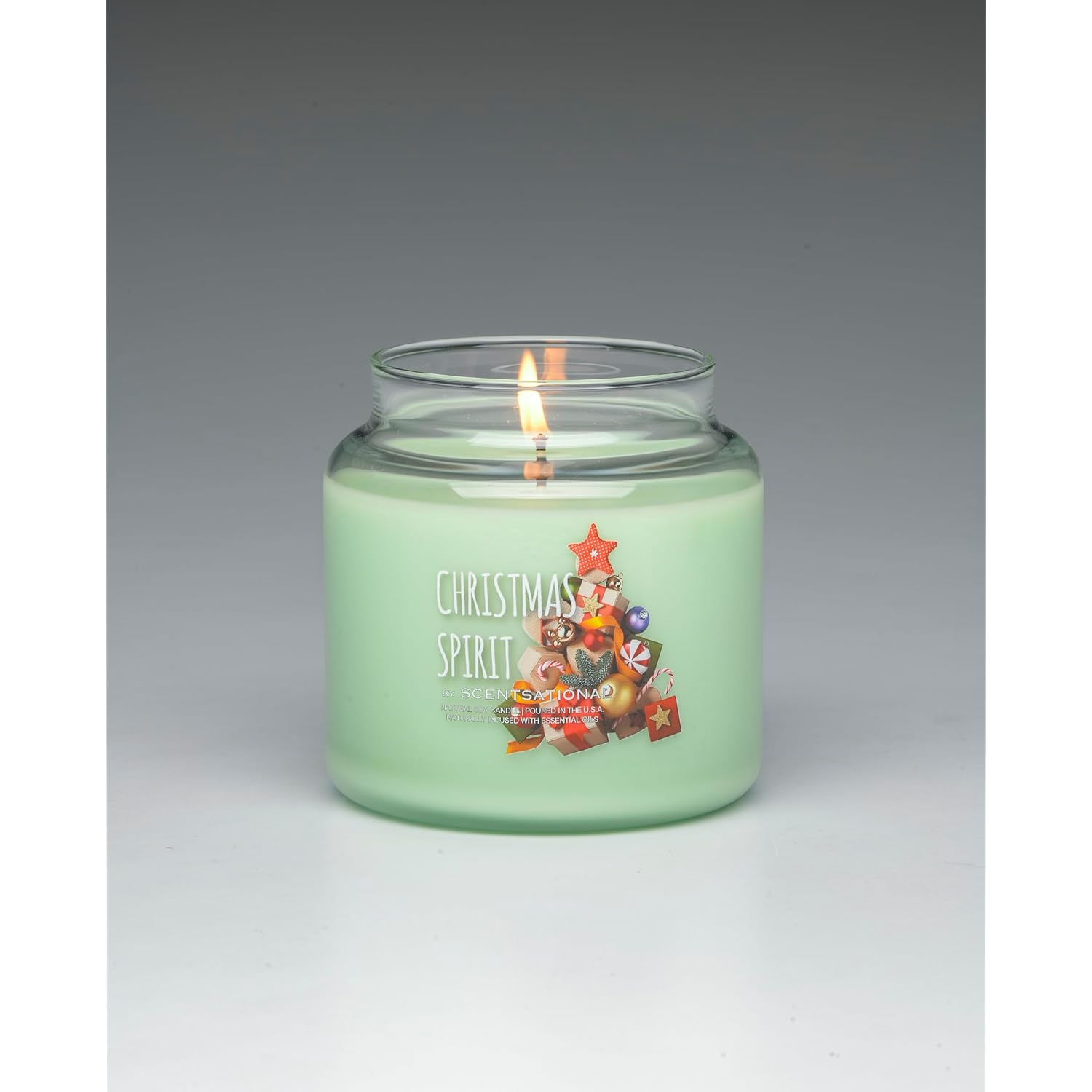 Candles | Christmas Spirit (Sherwood Forest) Jar Candle | Luxury Scented Soy Jar Candle | Hand Poured In The Usa | Highly Scented & Long Lasting | Small - 19 Oz.