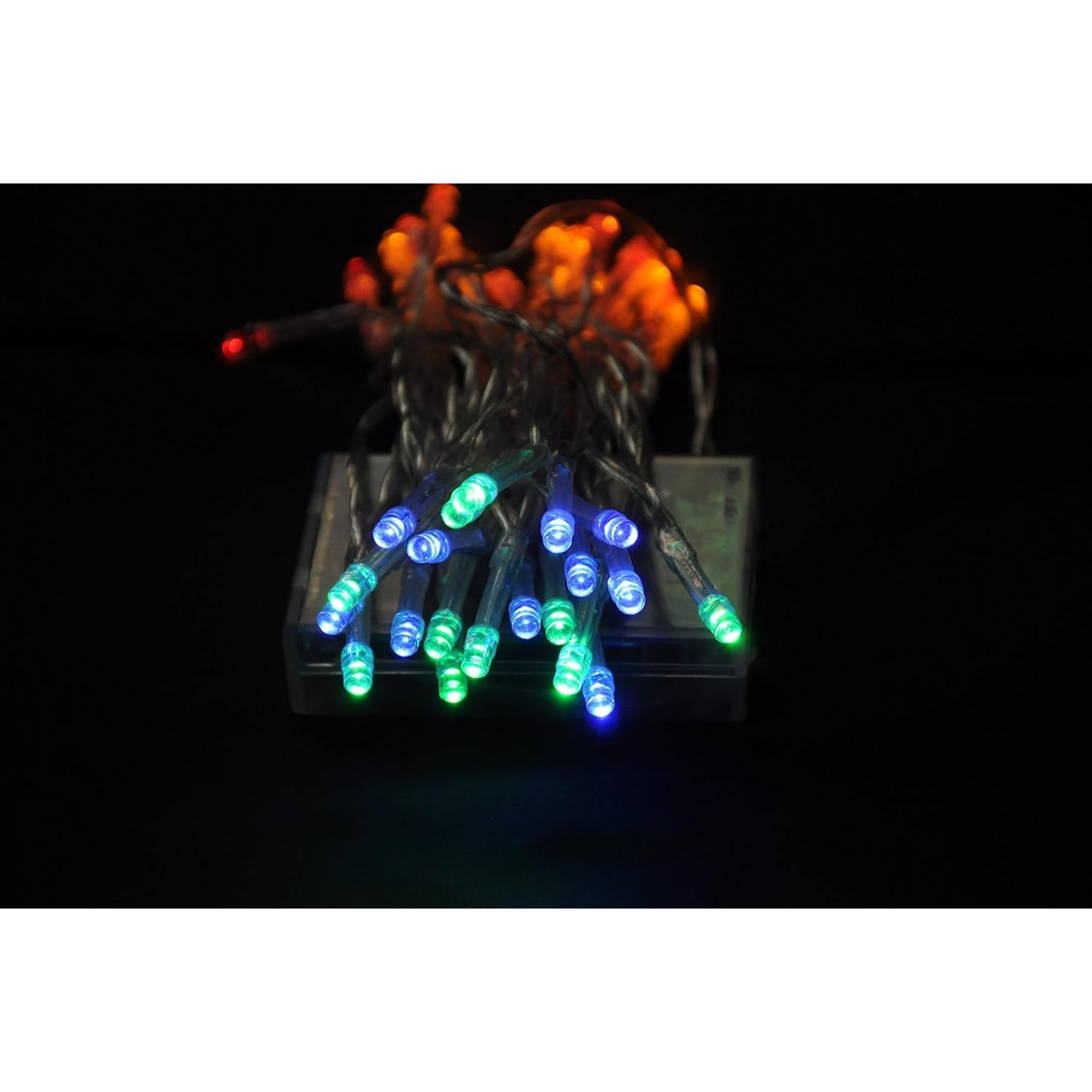Battery Operated Christmas Lights,13 Ft Short Clear Wire String Led Twinkle Fairy Light For Small Mini Xmas Tree And Wed